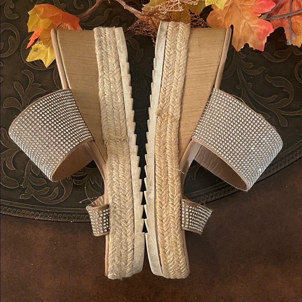 Steve Madden Women's Sparkling Silver Sandals - Picture 2 of 6
